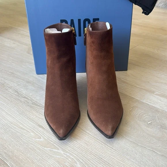 Paige Libby Tobacco Suede Ankle Boots size 9 - Picture 2 of 9